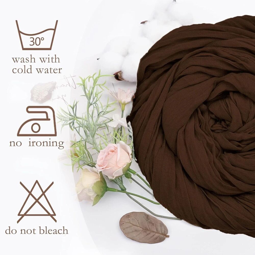 VARSS 6 Pack Brown Cheesecloth Table Runner 8-10FT Rustic Gauze Fabric - Picture 3 of 6